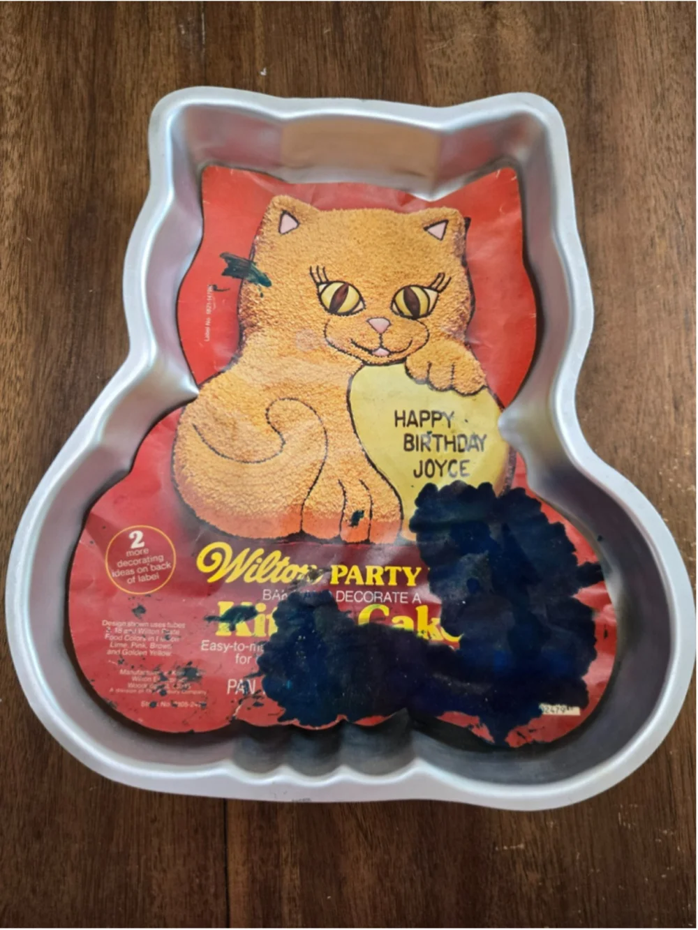 Vintage 1979 Wilton Kitten Cake Pan Mold 502-1972 Cat Heart Party Pan W/ Insert